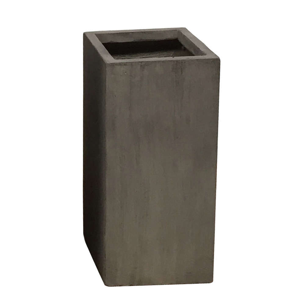 Colonne carrée en fibre d'argile, gris ciment L. 28 x H. 60 cm