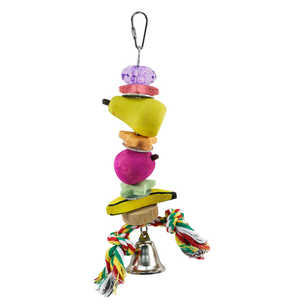 Jouet Wooden fruits pour oiseaux : fruits en bois