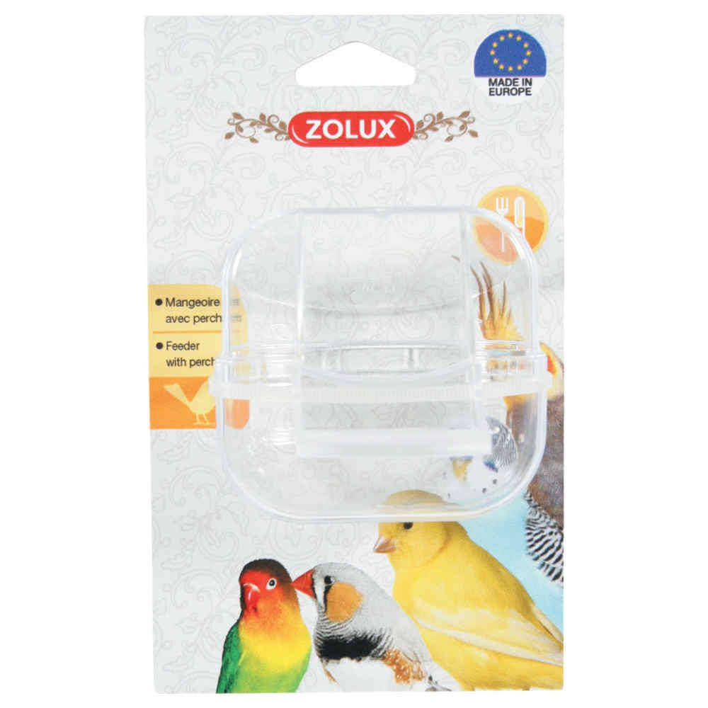 Mangeoire perchoir pour oiseau : transparent