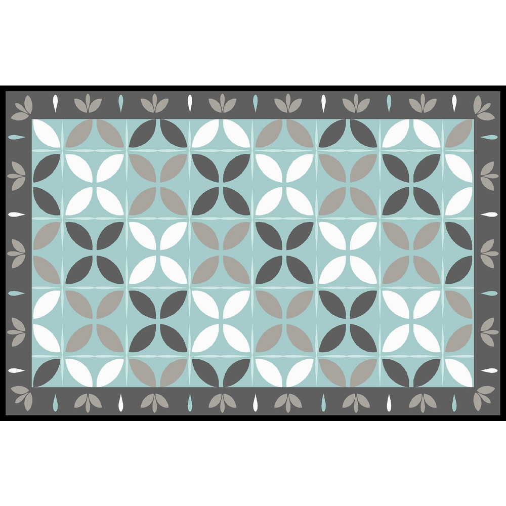 Tapis de porte d'entrée, paillasson décoratif à motifs ciment 90x60cm