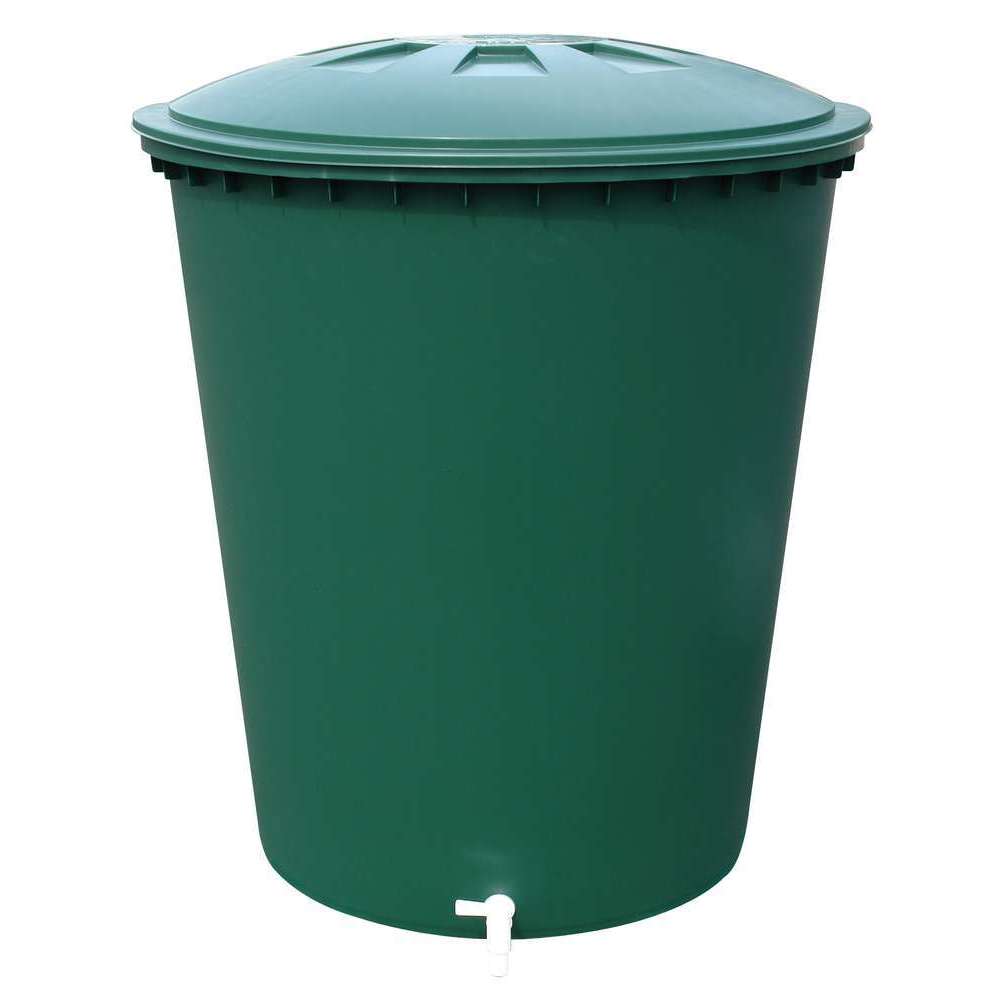 Cuve cylindrique complète avec couvercle et robinet : verte, 310L