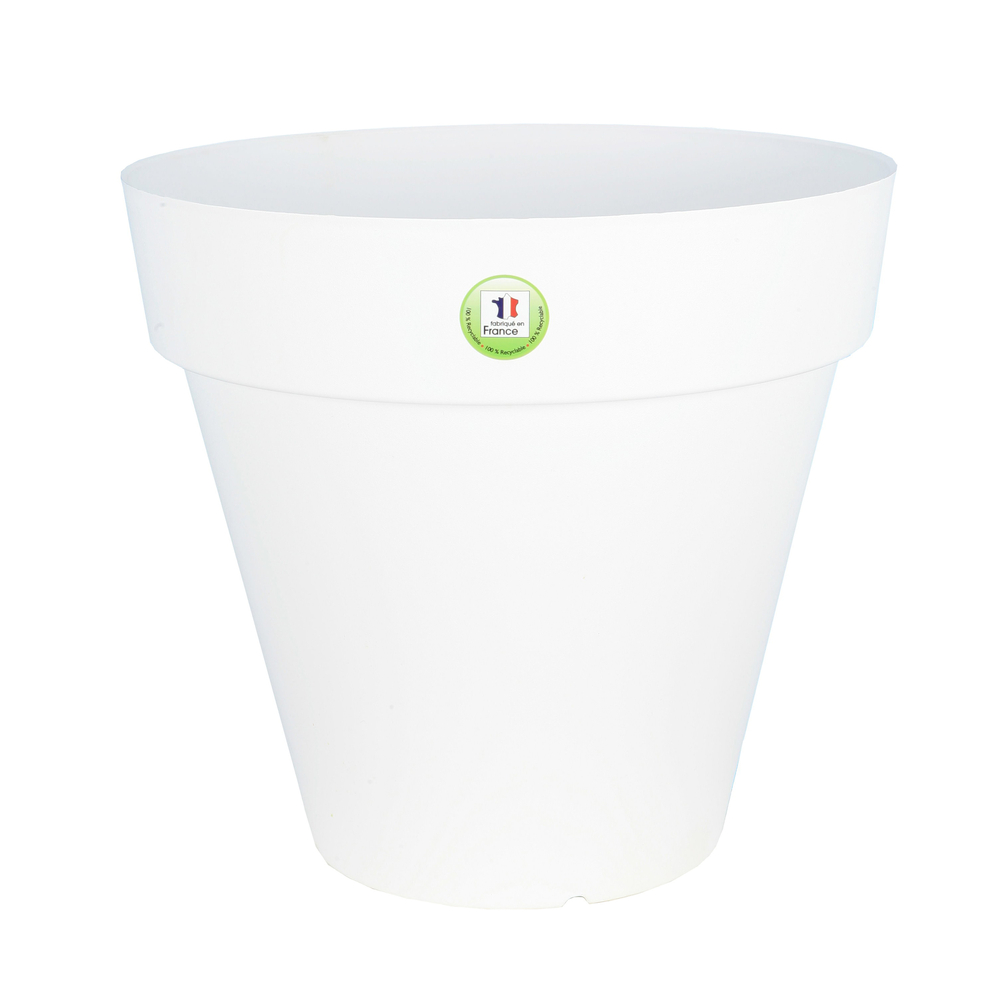 Bac Soleilla rond en polypropylène 100% recyclable Blanc Ø40