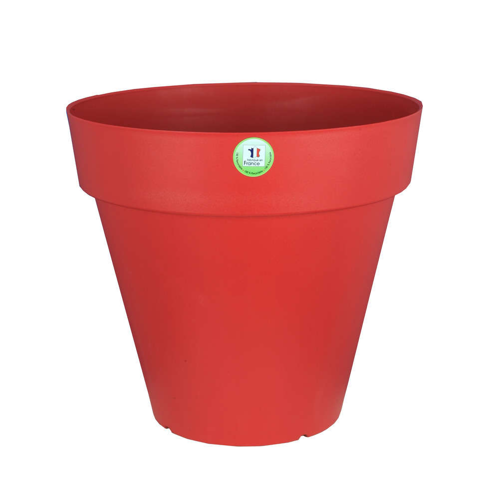 Bac Soleilla rond en polypropylène 100% recyclable Rouge Ø40