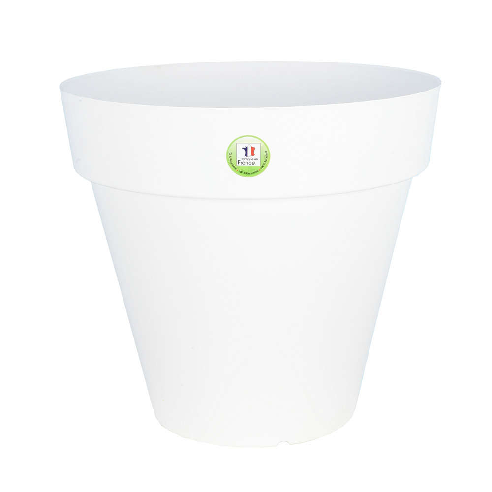 Bac Soleilla rond en polypropylène 100% recyclable Blanc Ø60