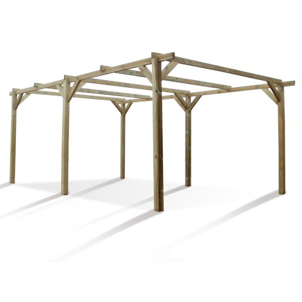 Carport Voiture PACO en pin traité - 15. 30 m² - 3. 00 X 5. 10 X 2