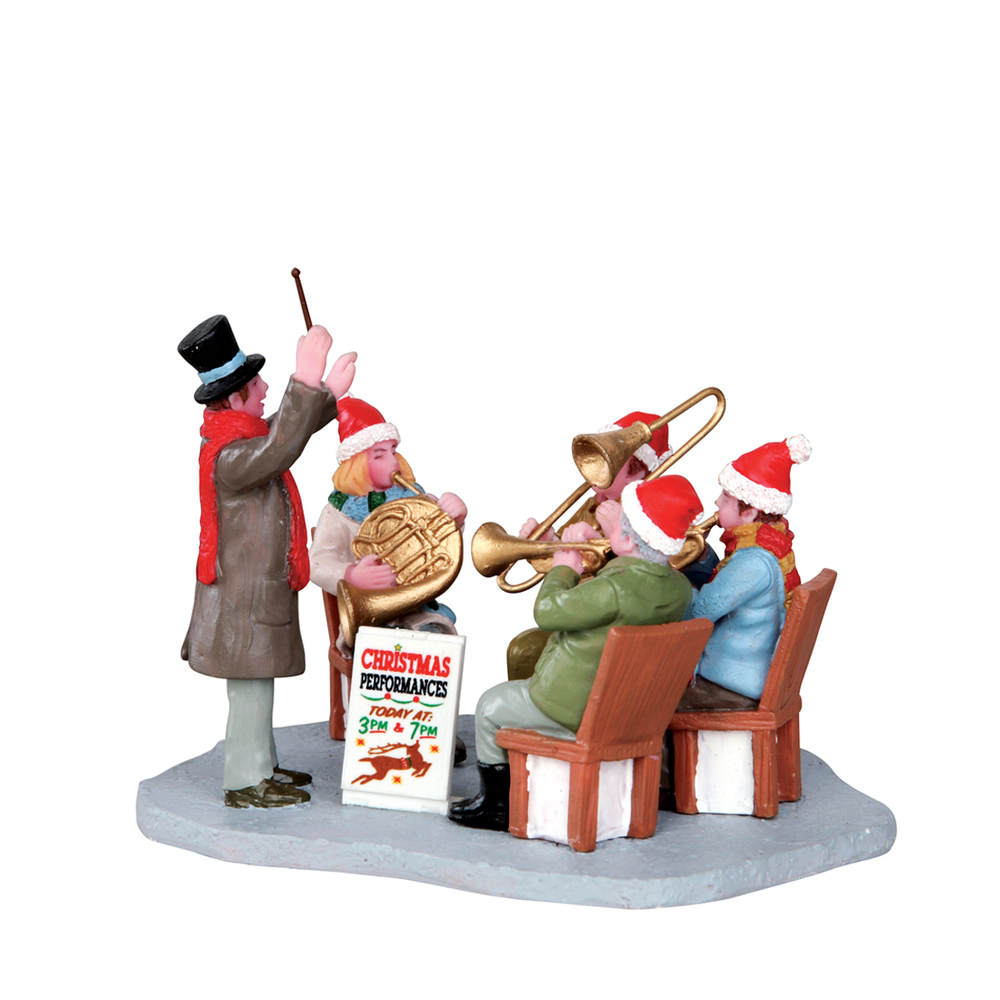 Figurine de Noël : musiciens en résine H. 6,8cm