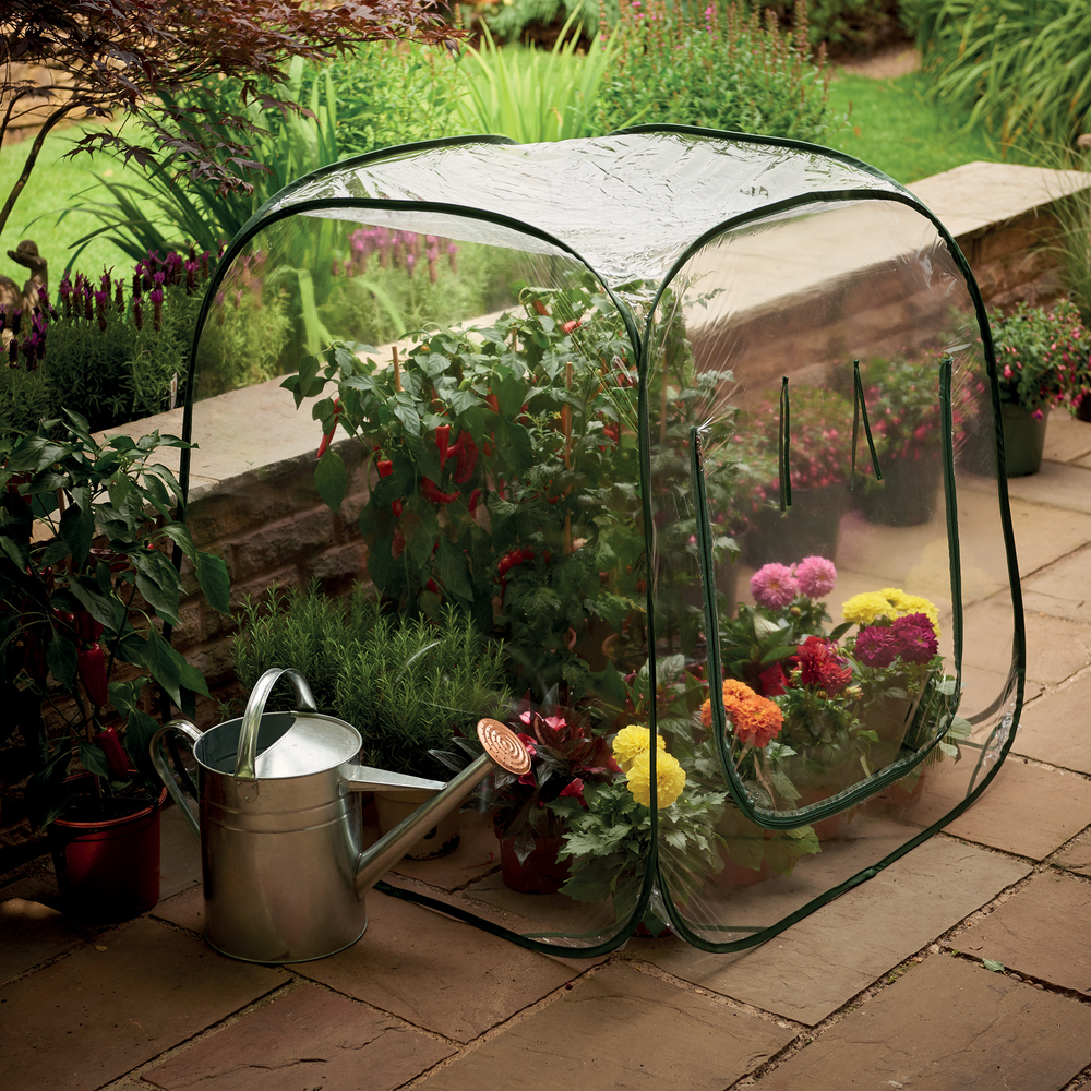 Serre de balcon en PVC, 'Potager' - L. 98 x l. 98 x H. 98 cm
