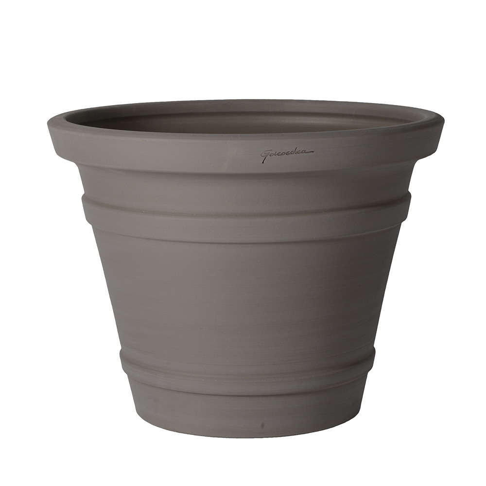 Cuvier à moulure en terre cuite, gris D50 x H. 40 cm