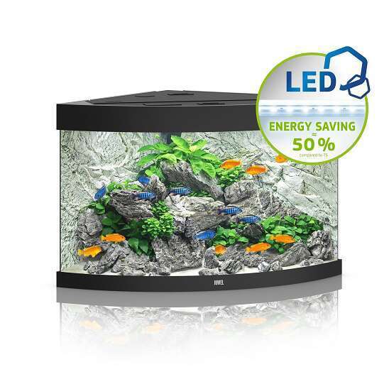 Aquarium LED Trigon LED, noir - 190 litres
