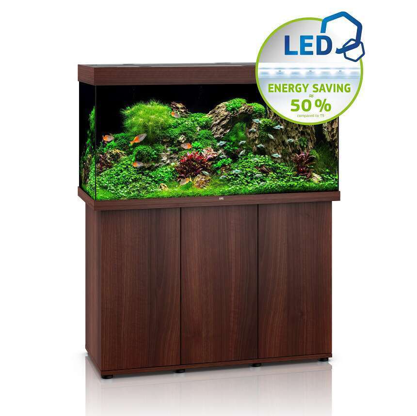 Aquarium avec meuble LED Rio 350 en bois - H. 80 cm
