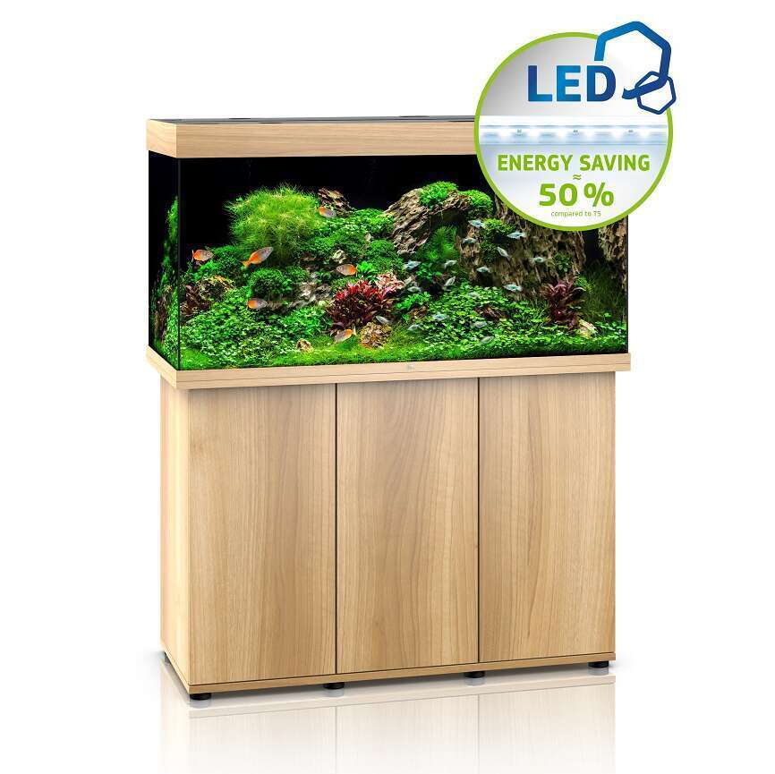 Aquarium avec meuble LED Rio 350 en bois - H. 80 cm