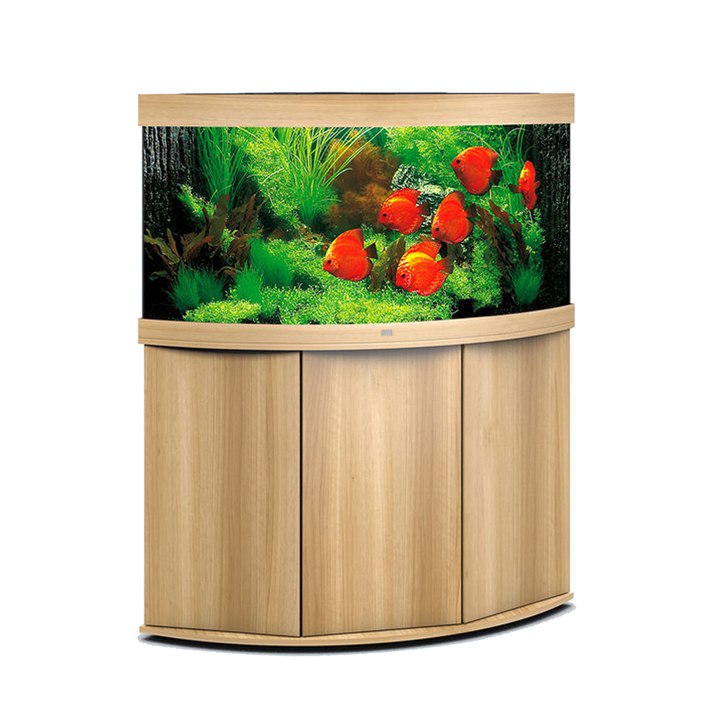 Aquarium avec meuble LED Trigon 350 en bois - H. 80 cm