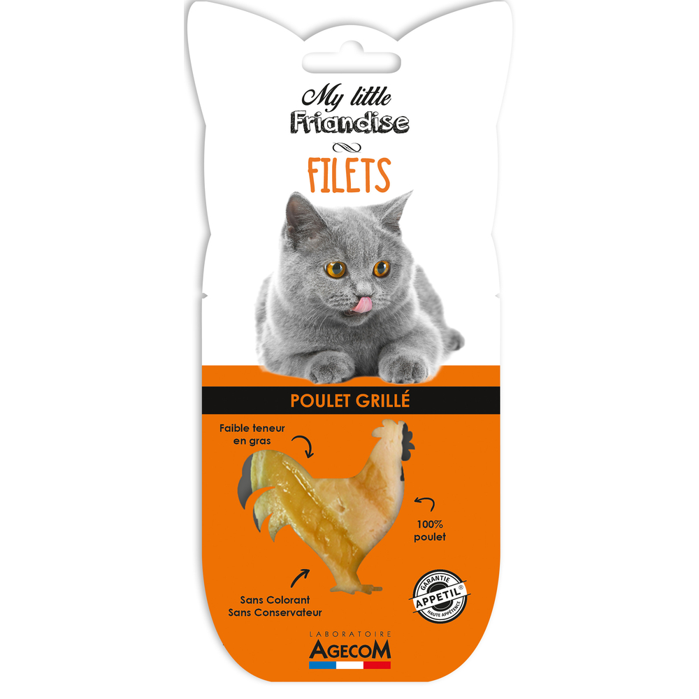 Friandises au Poulet Grillé pour Chat - 30g