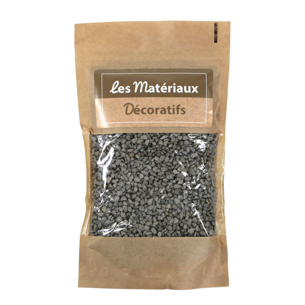 Gravillon décoratif 2-3mm gris pour décoration florale et terrarium