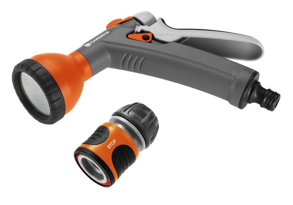 Présentoir promo Pistolet d'arrosage + raccord aquastop