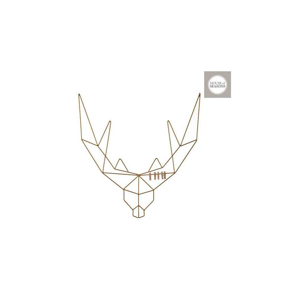 Porte-cartes mural 'Cerf', coloris or L. 58 x H. 58 cm