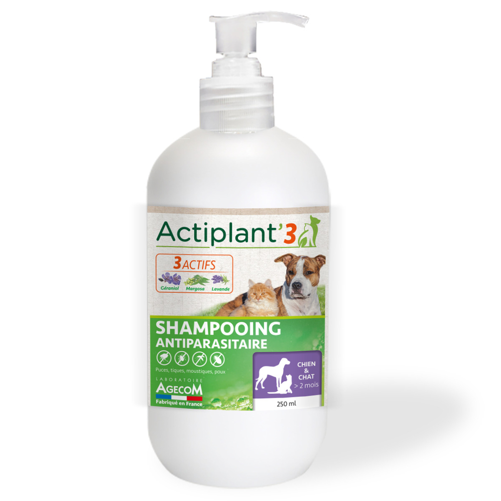 Shampoing Actiplant'3, pour chien et chat: 250ml