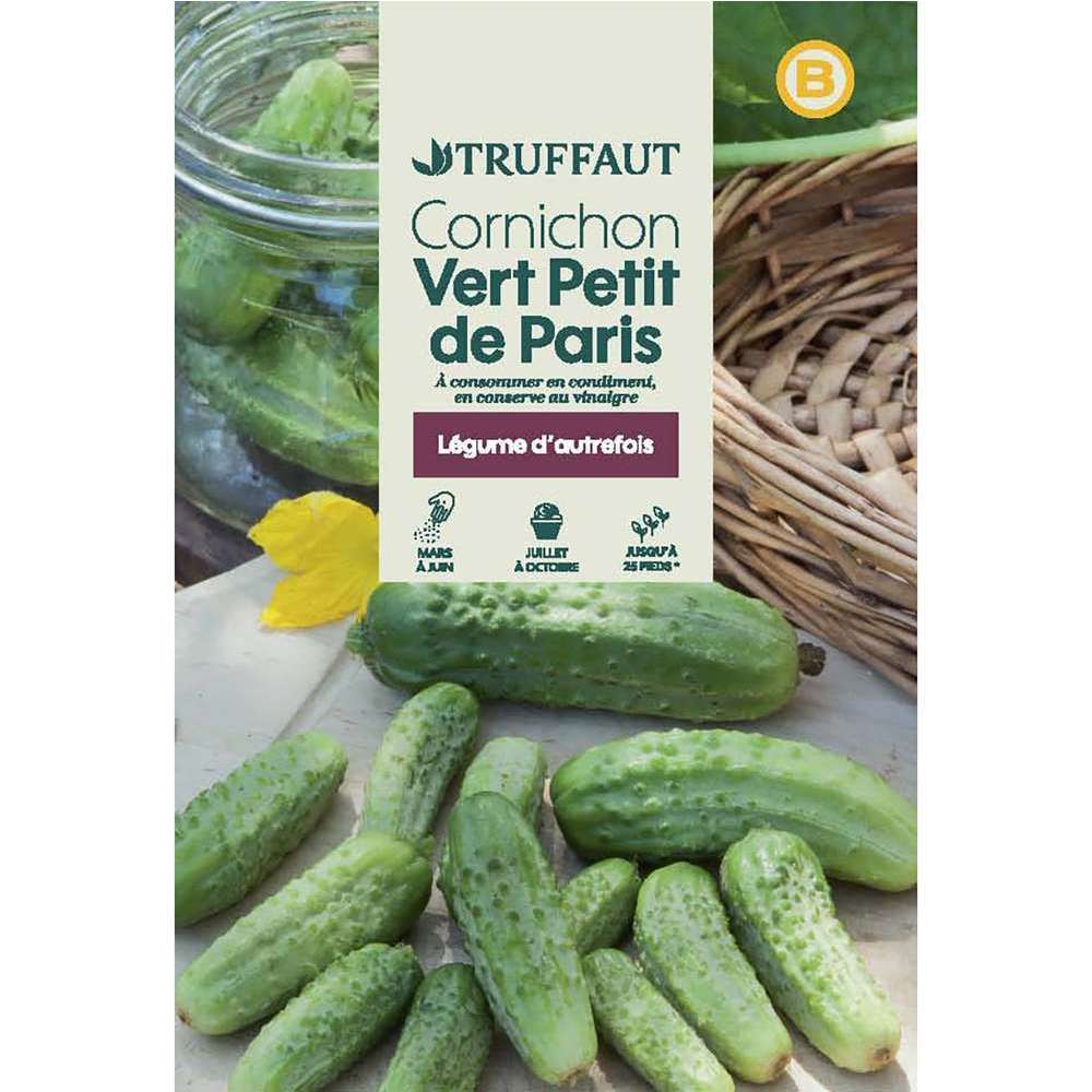 Graines de cornichon vert Petit de Paris en sachet