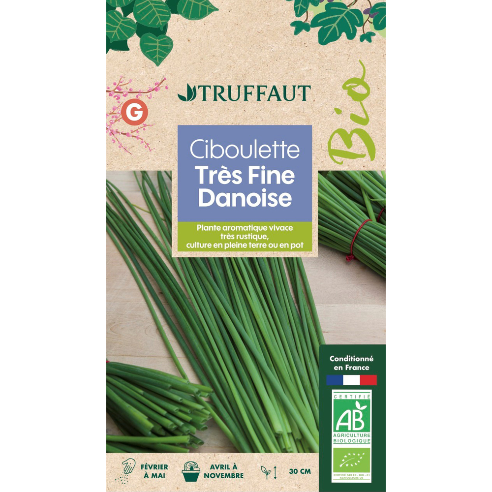 Graines de ciboulette très fine Danoise Bio en sachet