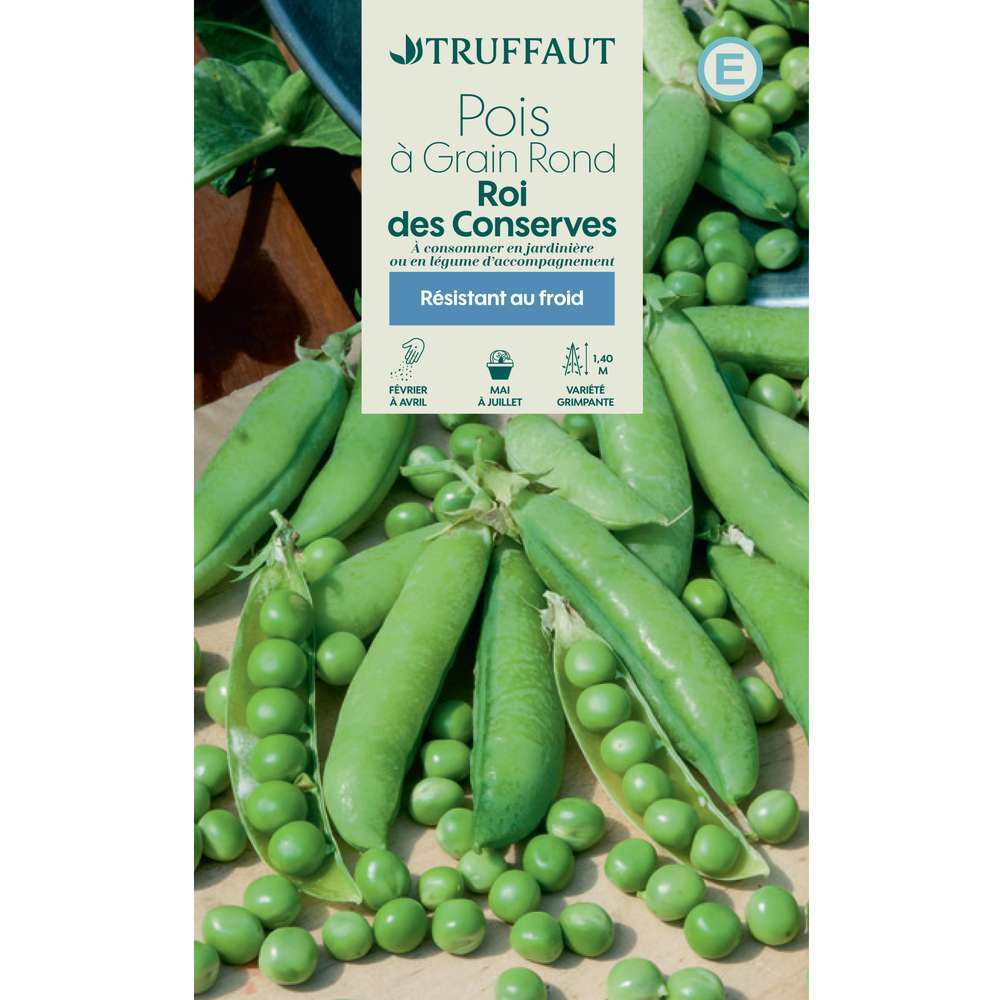 Graines de pois à rames à grain rond'roi des conserves en boite