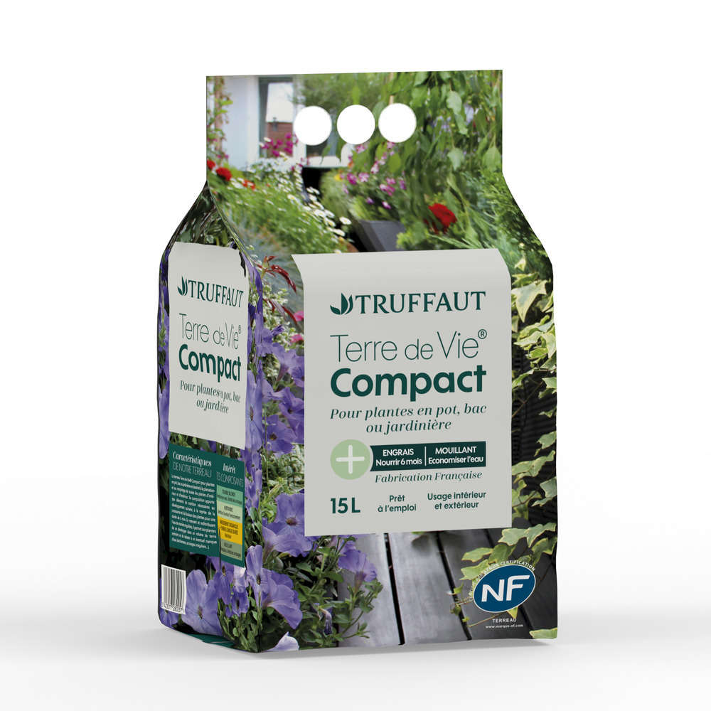 Terreau 'Terre de Vie®' compact - sac de 15 litres