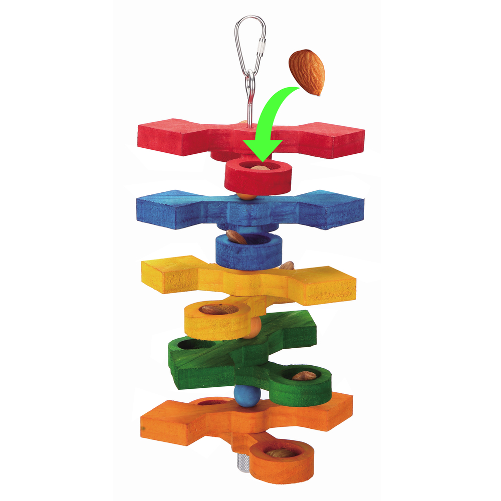 Jouet à suspendre pour grande perruche et perroquet: 13x26cm