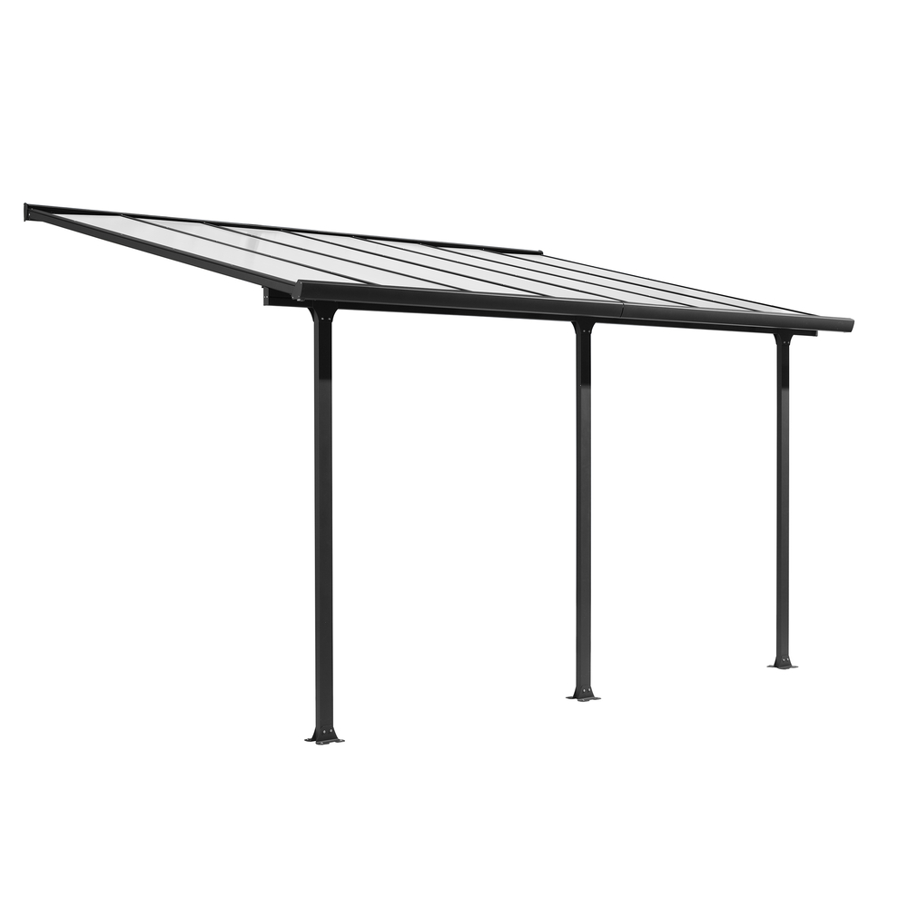 Toit terrasse en aluminium anthracite - 4,18x3,07x2,99 m