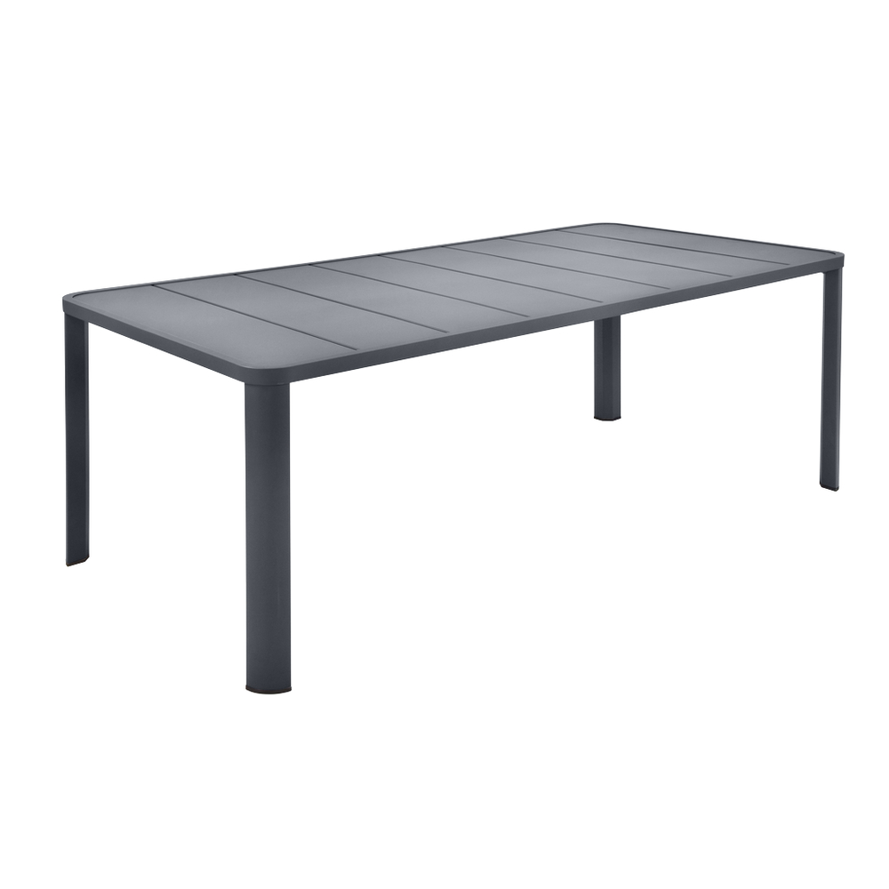 Table de jardin Oléron XL aluminium, carbone - 205 x 100 cm