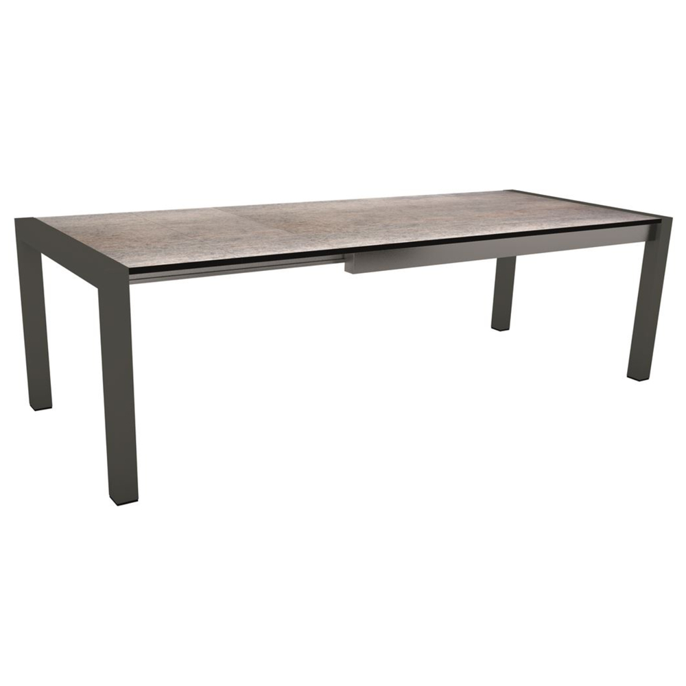 Table extensible en anthracite et HPL 214/254/294x100x75