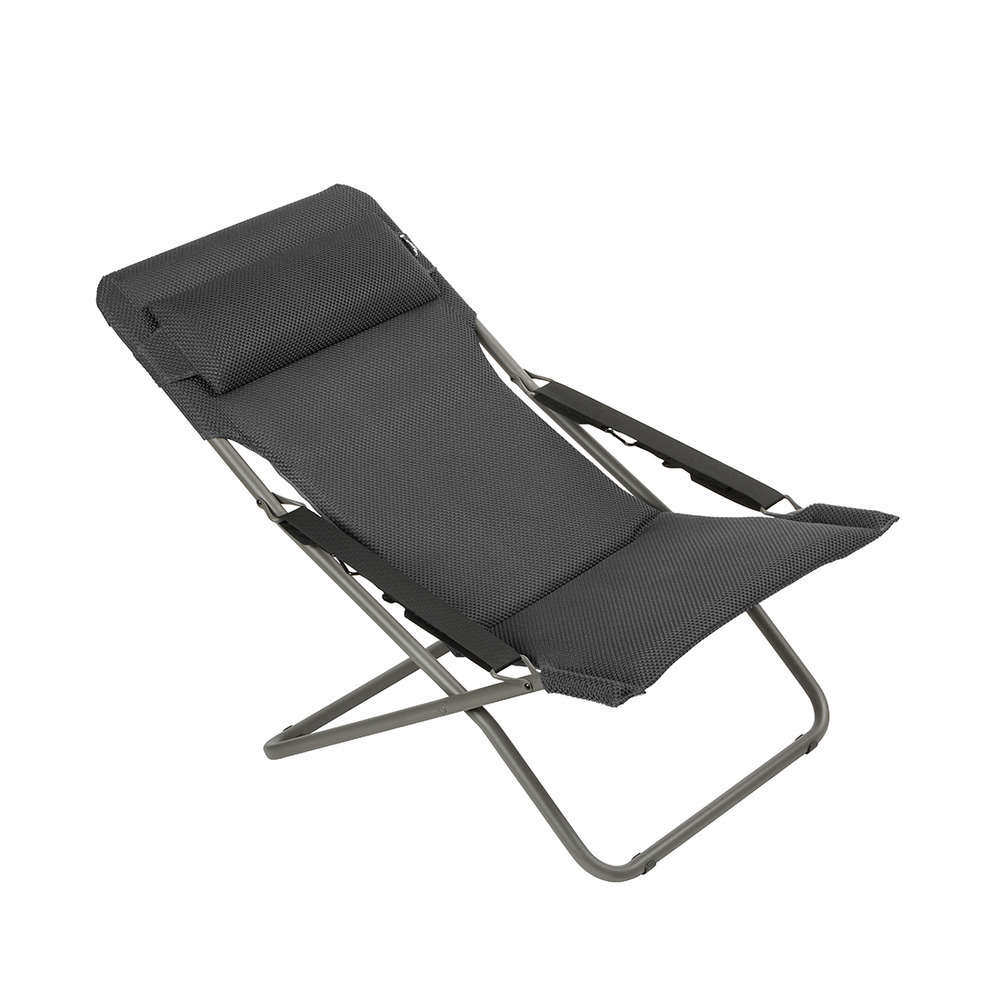 Bain de soleil Transabed Be Comfort toile grise - 93x67x88 cm