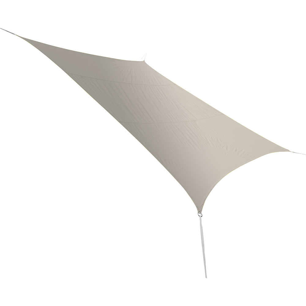 Voile d'ombrage rectangulaire en polyester taupe - 3x2 m