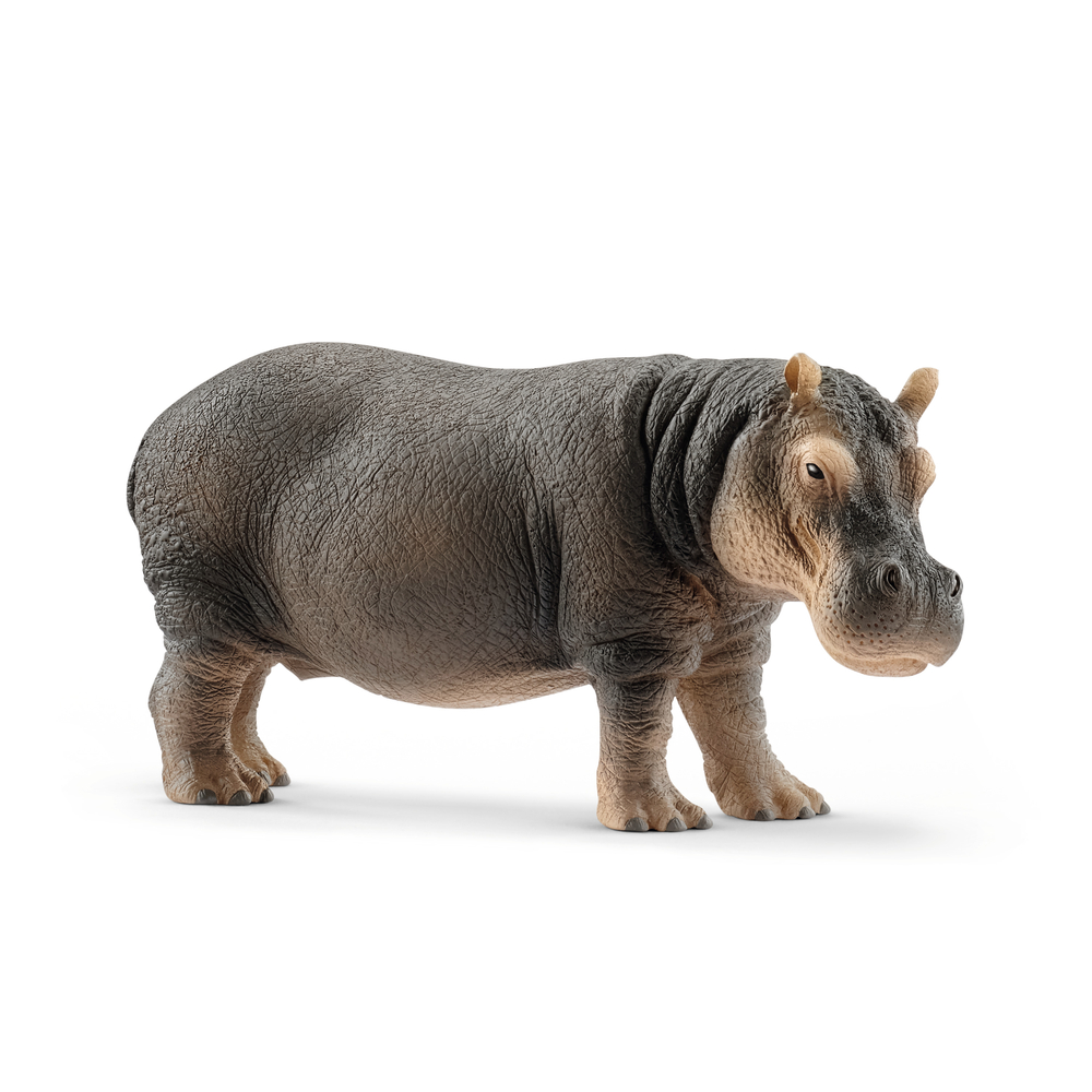Figurine hippopotame en plastique - 12,8x4,7x6 cm