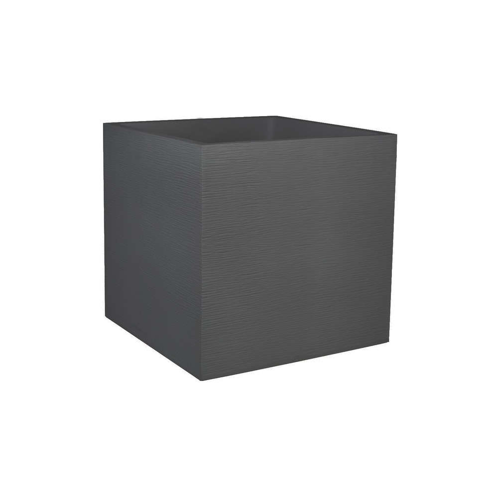 Pot carré GRAPHIT en polypropylène anthracite - 49,5x49,5x49,5 cm