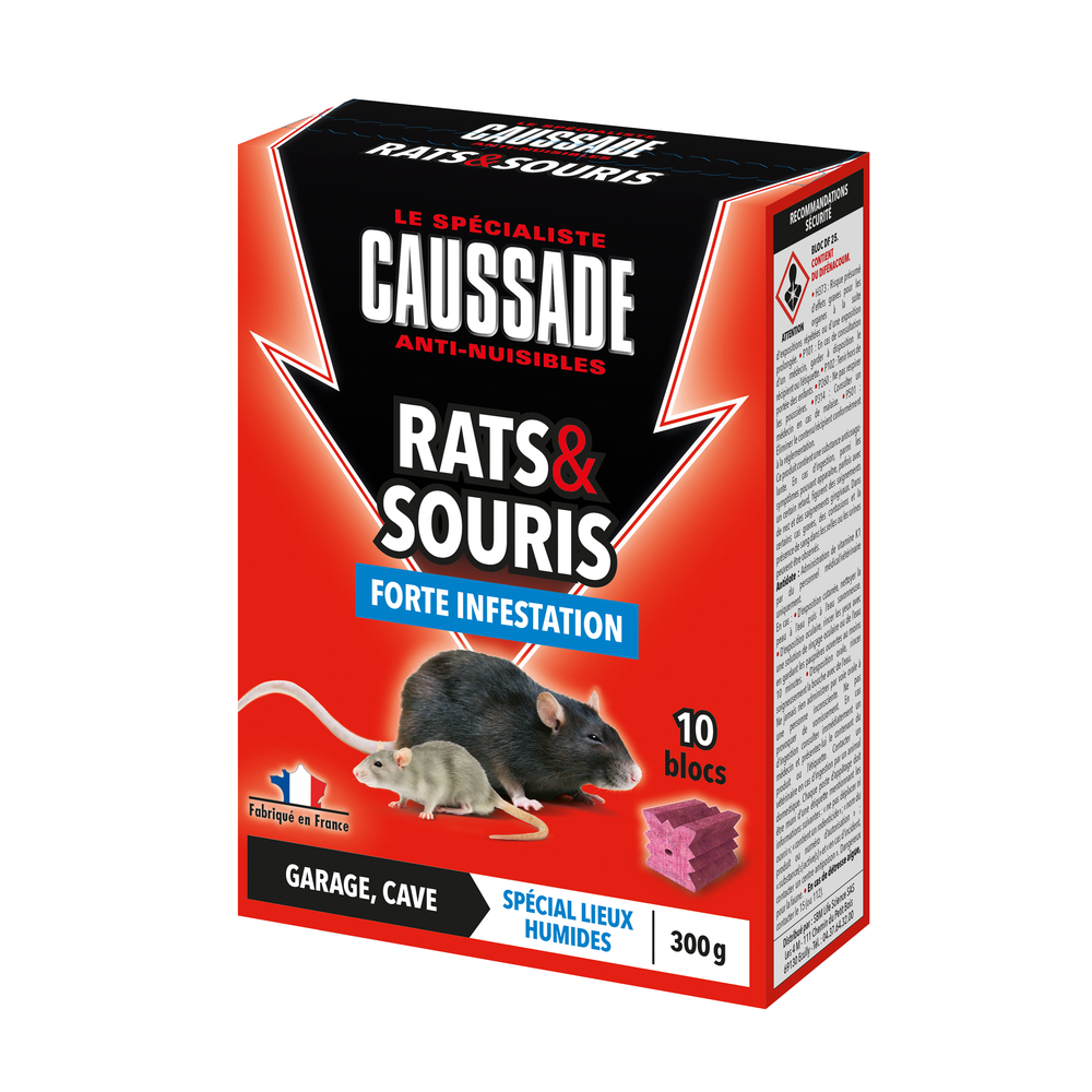 Anti-nuisible Souris - 2 boîtes pré-appâtées foudroyant 20 g CAU