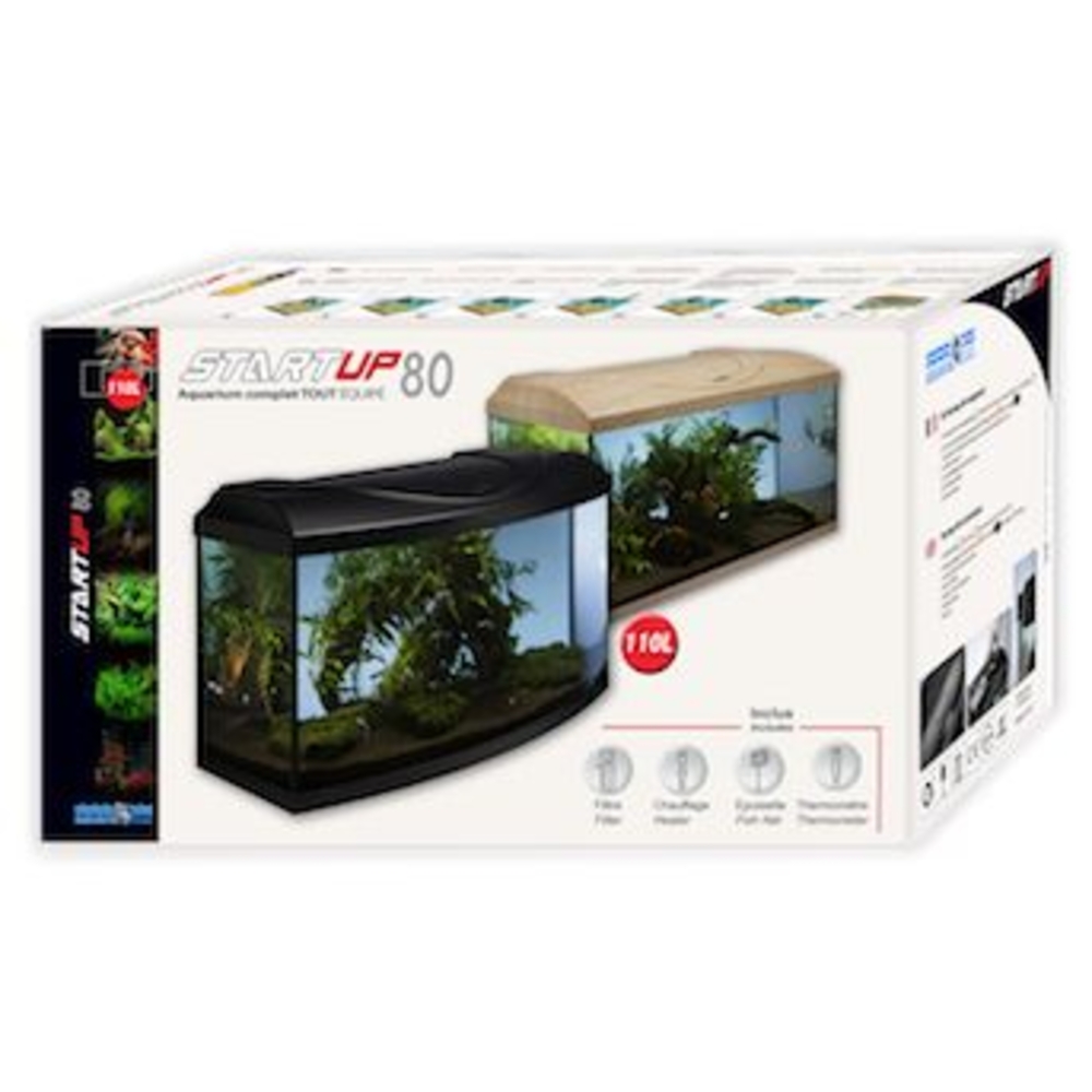 Aquarium Start Up poisson d'eau douce, noir - 110 litres