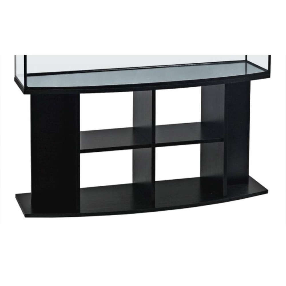 Meuble pour aquarium bombé en bois noir - 80x35x60 cm