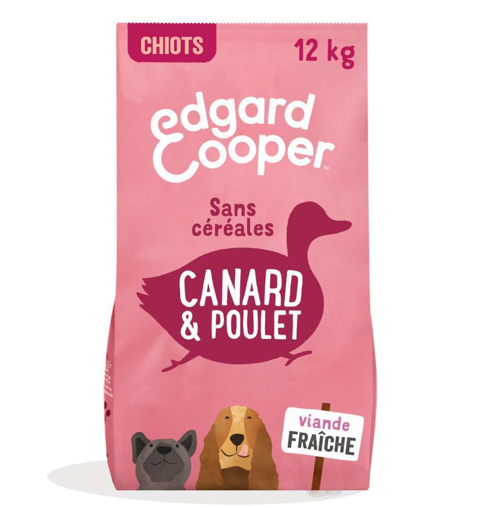 Croquettes chiot sans céréales au canard et poulet frais - 12 kg