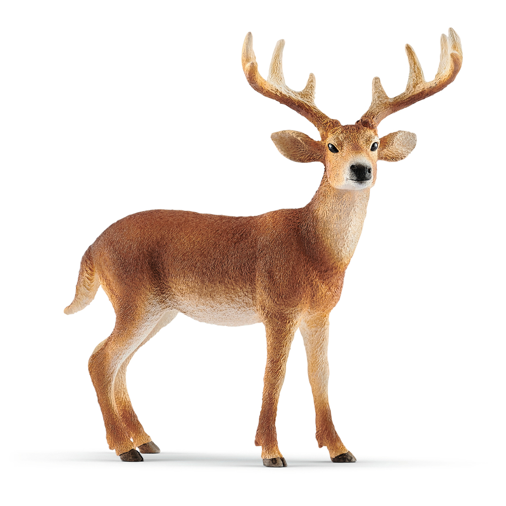 Figurine cerf de Virginie en plastique - 10,5x4,5x10,4 cm