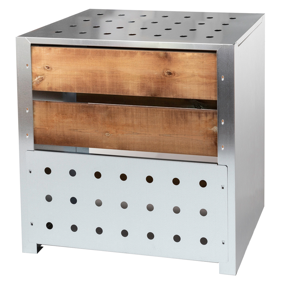 Silo a compost 300 L Acier galvanisé et bois