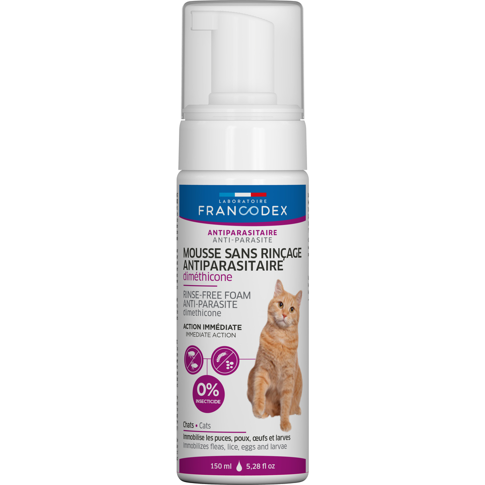 Shampooing sec au diméthicone chien 150ml