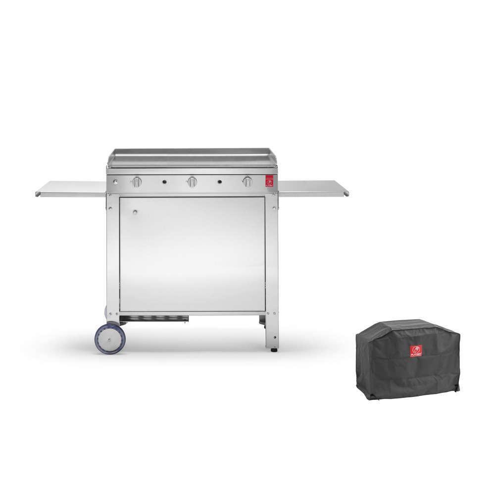 Plancha CHEF 80 Lisse + Housse PLANET + Chariot fermé