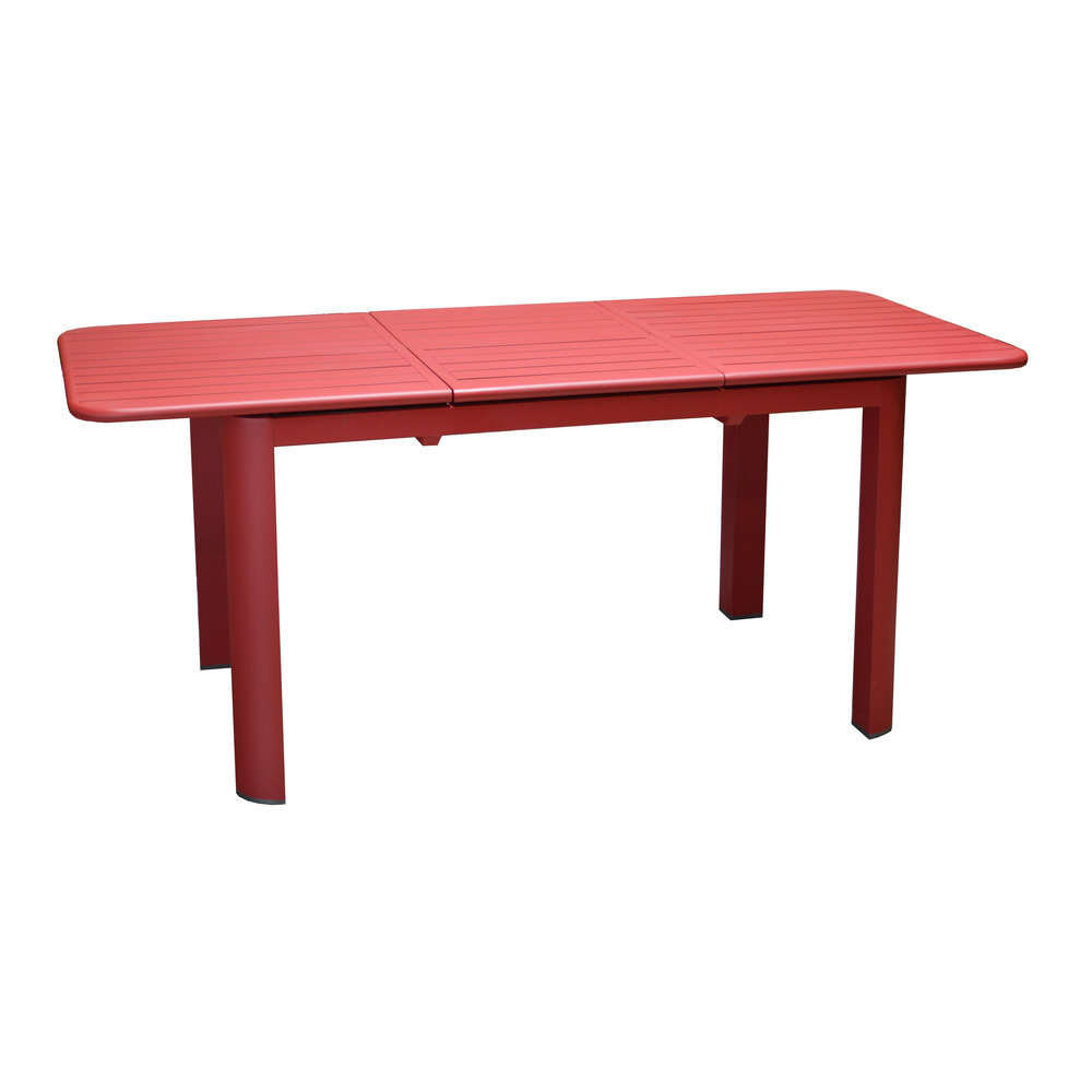 Table modulable EOS rouge en aluminium - 180x80x74 cm