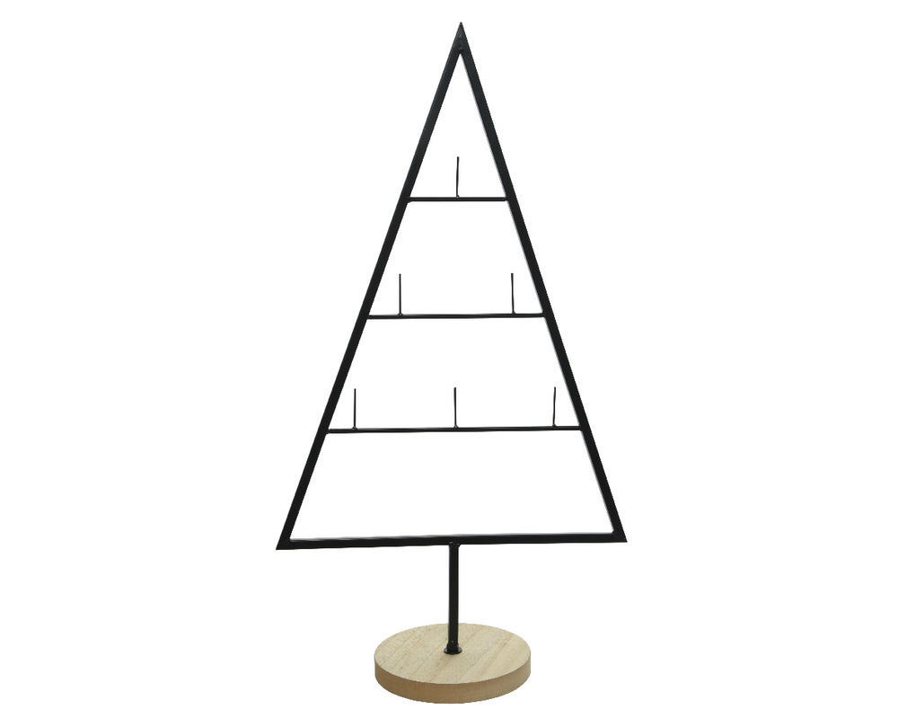 Arbre en fer avec 6 crochets sur base en MDF - 20x45x81cm