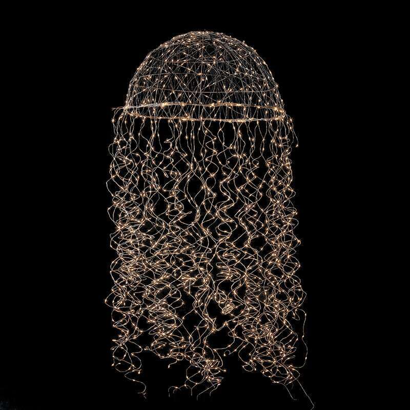 Lustre meduse argent blanc 720 led