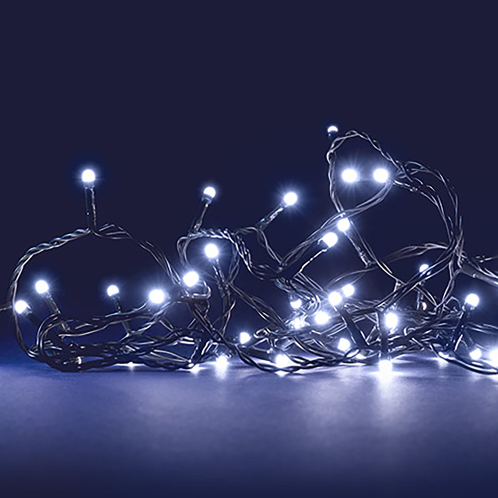 Guirlande lumineuse animée 'Flicker light' 128 led, blanc froid - 8m