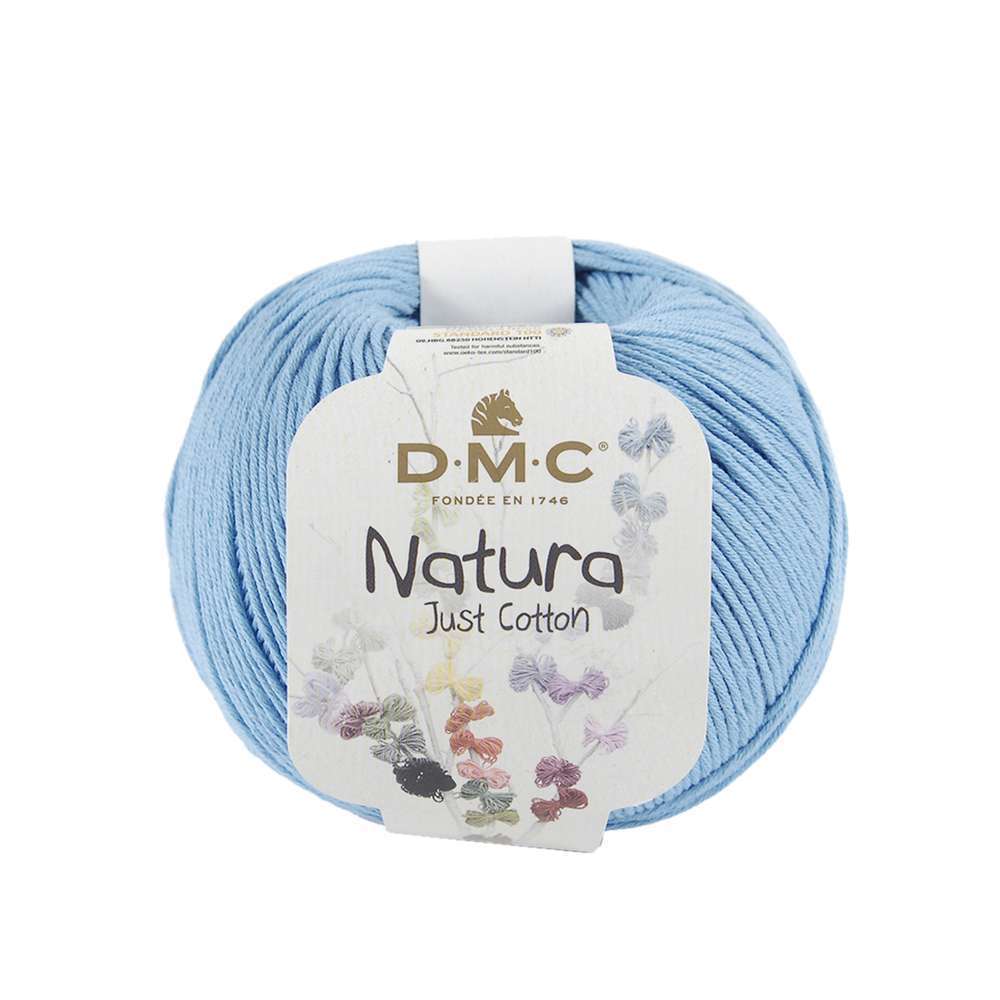 Pelote Natura fil 100 % coton coloris bleu - 100 g