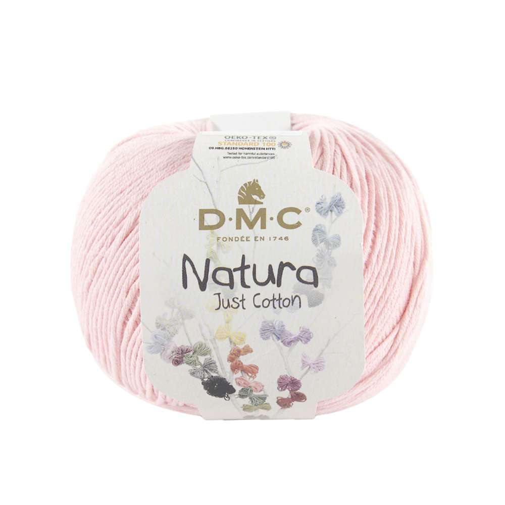 Pelote Natura fil 100 % coton coloris rose