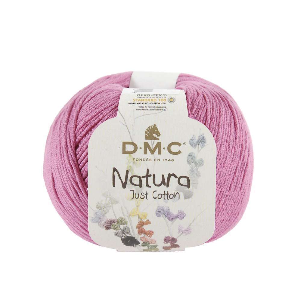 Pelote Natura fil 100 % coton coloris rose