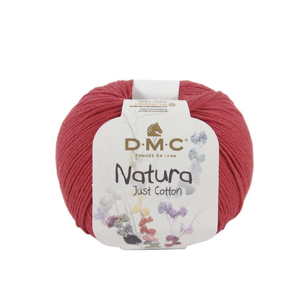 Pelote Natura fil 100 % coton coloris rouge