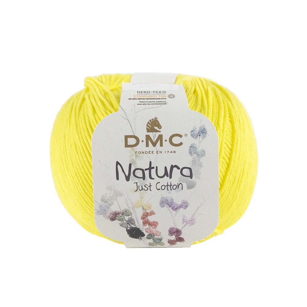 Pelote Natura fil 100 % coton coloris jaune